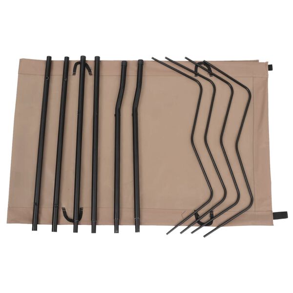 vidaXL キャンプベッド 180x60x19cm オックスフォード生地＆スチール トープ