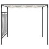 vidaXL ガゼボ 引き込み式ルーフ付き クリーム 3x4x2.3m 180g/m²