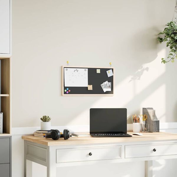 vidaXL 黒板（無垢パイン材フレーム）ブラック 60x30 cm