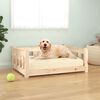 vidaXL 犬用ベッド 75.5x55.5x28 cm 無垢材 パイン材