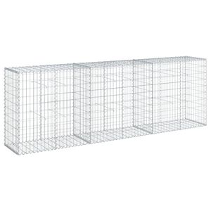vidaXL 蛇籠バスケット カバー付き 300x50x100cm 亜鉛メッキ鉄