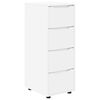 vidaXL 収納キャビネット ホワイト 40 x 48 x 105 cm エンジニアリングウッド