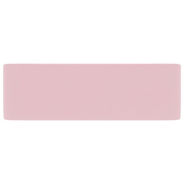 vidaXL 洗面器 マットピンク 41x30x12cm セラミック