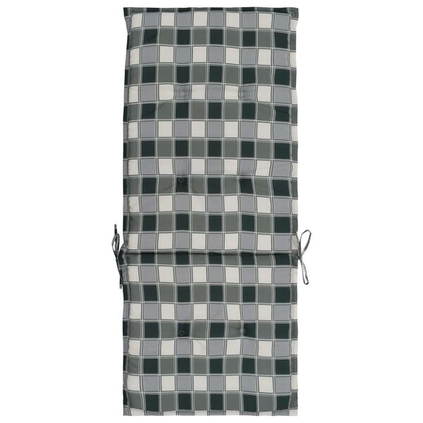 vidaXL ガーデンチェア柄クッション 2点 120x50x3cm マルチカラー