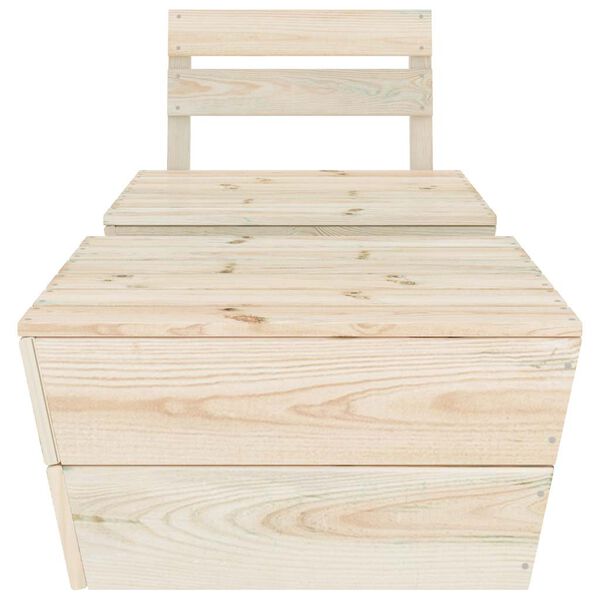 vidaXL ガーデンラウンジ2点セット 含浸トウヒ材