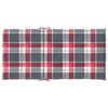 vidaXL ガーデン ローバックチェアクッション 6点 赤チェック柄 100x50x3cm オックスフォードファブリック