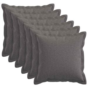vidaXL クッションカバー 6 個 HOUTEN ライトグレー 40 x 40 cm フェイクリネン