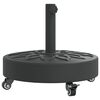 vidaXL パラソルベース ホイール付き &Oslash;38 / 48 mm ポール用 27 kg ラウンド
