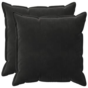 vidaXL クッションカバー 枕で HOUTEN 2 個 ブラック ベルベット