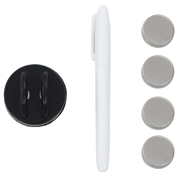 vidaXL 壁掛け用 マグネットボード ガラス製 50x50cm