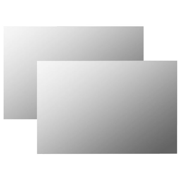 vidaXL ウォールミラー 2点セット 60x40cm 長方形 ガラス製