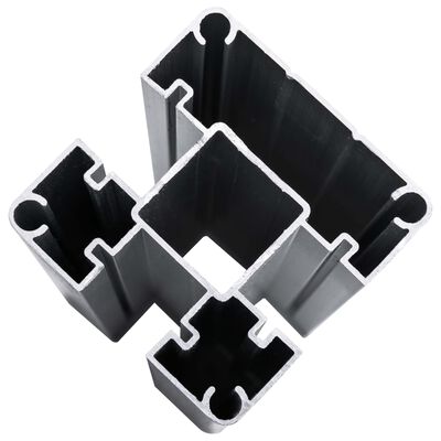 vidaXL フェンスパネル WPC 95x(105-180)cm ブラック