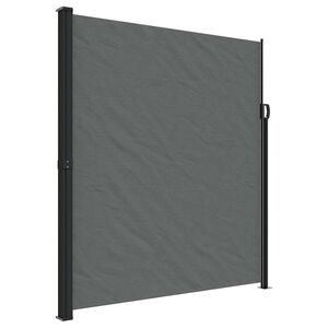 vidaXL 格納式サイドオーニング アントラシート 220x600 cm