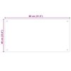 vidaXL キッチン用 汚れ防止板 ブラック 80x40cm 強化ガラス製