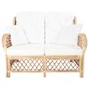 vidaXL 2人掛けソファ 籐製