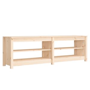 vidaXL シューベンチ 160x36.5x50 cm 無垢材 パイン材