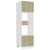vidaXL 電子レンジ用キャビネット ソノマオーク 60x57x207cm パーティクルボード