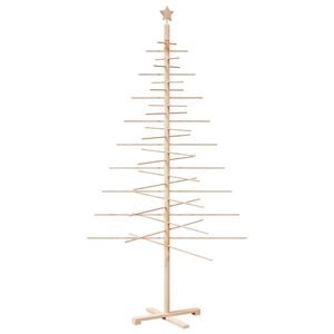 vidaXL 木製クリスマスツリー 装飾用 210 cm 無垢材 パイン材