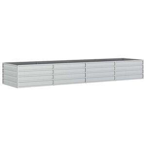 vidaXL ガーデンレイズドベッド 320x80x45 cm 亜鉛メッキ鋼製 シルバー