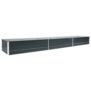vidaXL ガーデンレイズドベッド 400x80x45cm 亜鉛メッキ鋼製 アントラシート