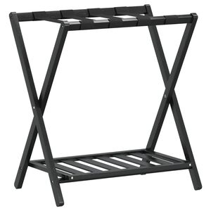 vidaXL ラゲッジラック ブラック 68x38x58cm 竹製