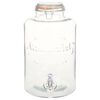 vidaXL ウォーターサーバー XXL 栓付き 透明 8L グラス製