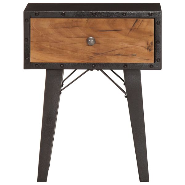 vidaXL ベッドサイドキャビネット 40 x 30 x 50 cm 再生無垢材