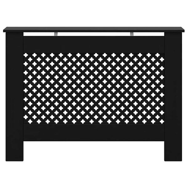 vidaXL ラジエーターカバー ブラック 112x19x81cm MDF製