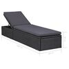 vidaXL 屋外ラウンジ9点セット ポリラタン製 ブラック