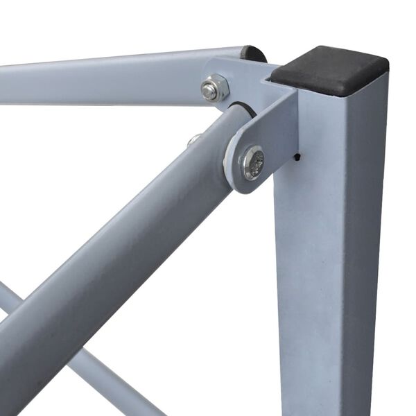 vidaXL プロ仕様 折りたたみ式パーティーテント 側壁2枚付き スチール製 2x2m アントラシート