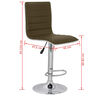 vidaXL バースツール 2点 ブラウン 合成皮革製