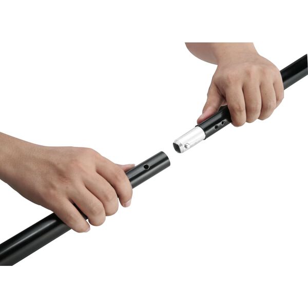 vidaXL 伸縮式 背景サポートシステム ＋ 背景布 ホワイト 3x5m