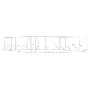 vidaXL 屋外用犬小屋 シルバー 8x12x2m 亜鉛メッキ鋼製