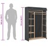 vidaXL 洋服ダンス グレー 110x40x170cm 布製