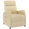 vidaXL リクライニングチェア クリーム ファブリック