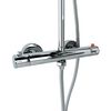 vidaXL デュアルヘッドシャワーセット サーモスタット付き ステンレススチール製