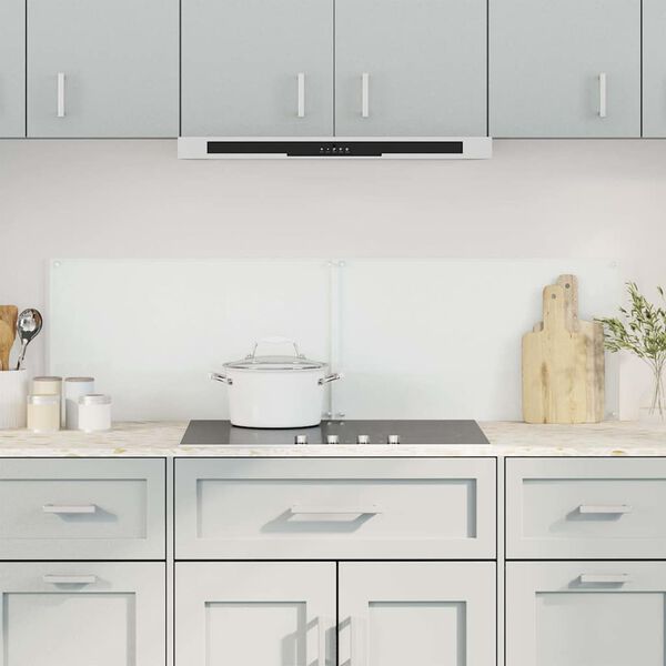 vidaXL キッチン用 汚れ防止板 2点 透明 70x50cm 強化ガラス製