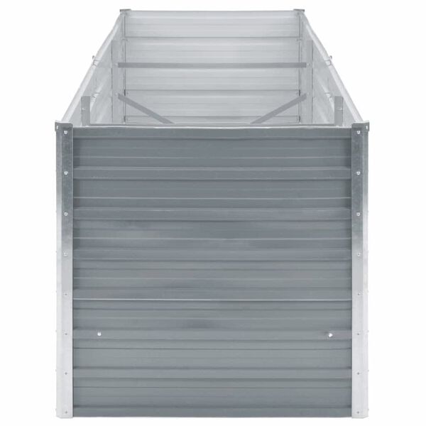 vidaXL ガーデンレイズドベッド 240x80x77cm 亜鉛メッキスチール グレー