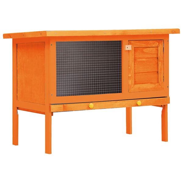 vidaXL 屋外うさぎ小屋 小動物ハウス ペットケージ 1層タイプ 木製