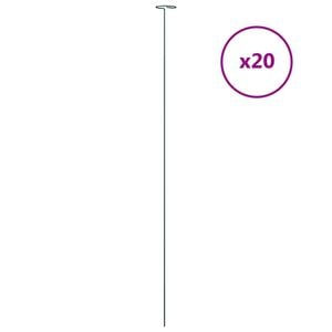 vidaXL 園芸支柱 20点 グリーン 91cm スチール製