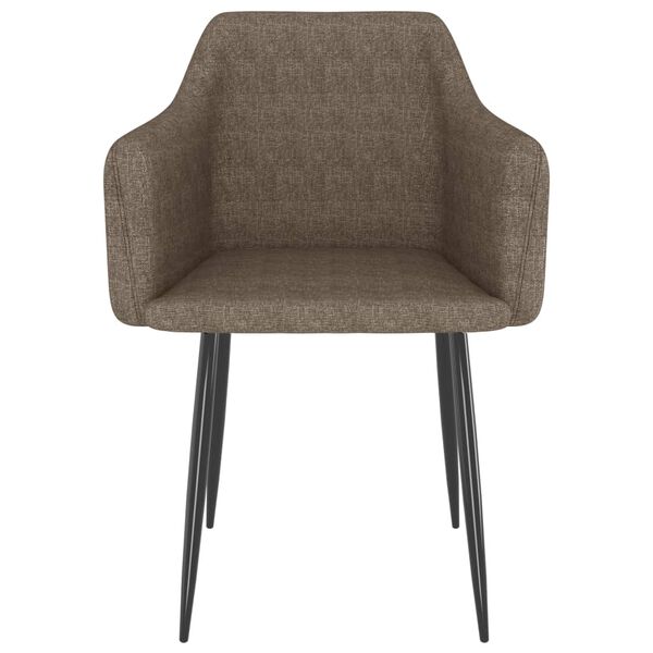 vidaXL ダイニングチェア 2点セット トープ 布張り