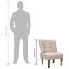 vidaXL フレンチチェア 2点 クリーム 布製