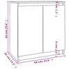 vidaXL サイドキャビネット 60x36x65 cm パイン無垢材