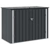 vidaXL ガーデン収納ボックス ブラック 151.5 x 82 x 110.5 cm スチール