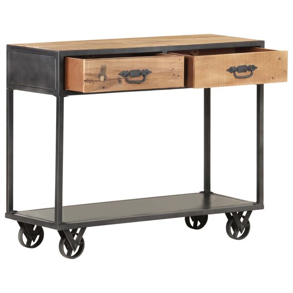 vidaXL コンソールテーブル 90x35x74cm 無垢の再生木材