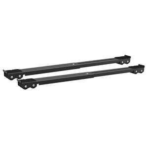vidaXL 洗濯機ベース 2 個 ブラック 72 x 5 x 4.5 cm ステンレススチール