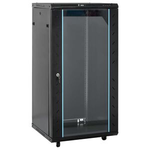 vidaXL 22U ネットワークキャビネット スイベル脚付き 19インチ IP20 60x60x120 cm