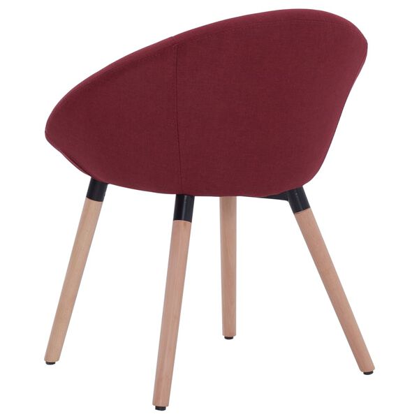 vidaXL ダイニングチェア ワインレッド 布製