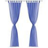 vidaXL ボイルカーテン 2枚 140x225cm ロイヤルブルー