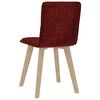 vidaXL ダイニングチェア 2点 ワインレッド 布張り
